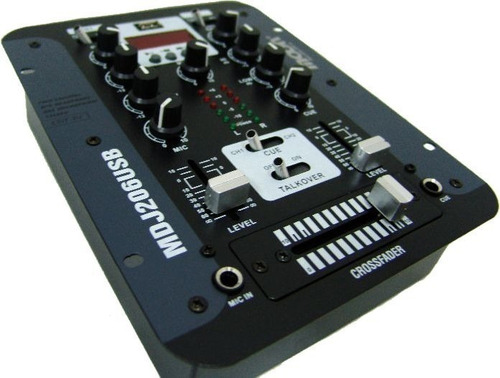 Imagen 4 de 6 de Mixer Dj Moon Mdj206 Usb 2ch Display Consola Bluetooth 18c