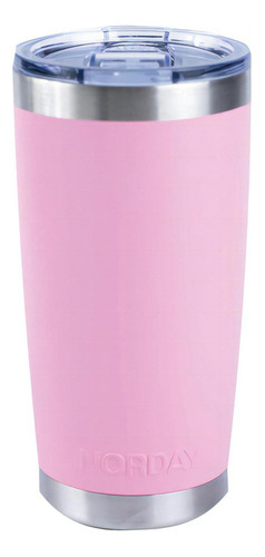 Norday 20TBLACK Vaso Termo Acero Inoxidable Tumbler 20 Oz Frío Calor Color Rosa Pastel