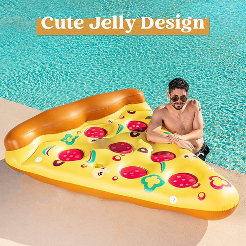 Flotador Gigante Joyin , Forma De Pizza, Con Portavasos