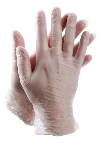 Guantes Transparentes Desechable Vinilo 100 Unidades Talla M