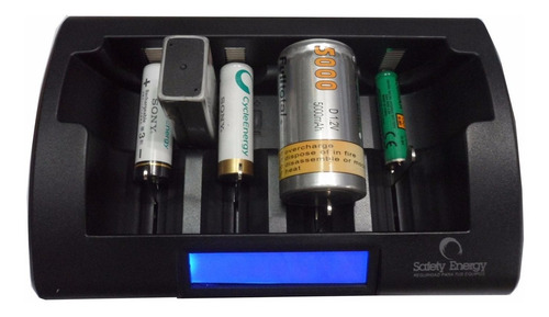 Imagen 4 de 7 de Cargador Pilas D C Aa Aaa 9v Lcd Inteligente Sf-93