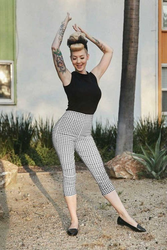 5 Pantalones Capri Leggin Cuadros Ejecutivo Deportivo Lycra