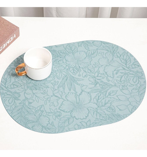 Posavasos Ovalados, Tallados En 3d Con Flores, Duraderos, Pa