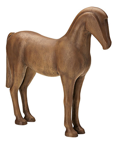 Escultura Decorativa Cavalo Em Poliresina 35cm 13892 Mart Cor Marrom