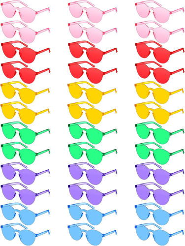 Xuhal 36 Pares De Anteojos De Sol De Colores, Redondos, Sin