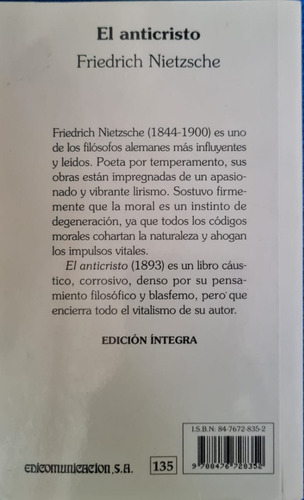 Imagen 2 de 2 de El Anticristo - Friedrich Nietzsche - Clasicos Universales