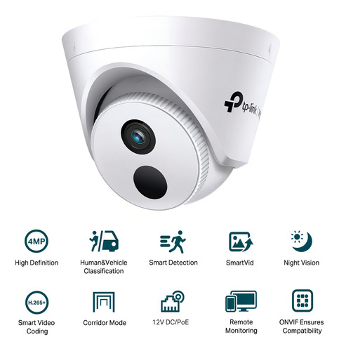 Cámara de Vigilancia IP Turret Tp-Link Vigi C440i (2,8 mm) 4MP Visión Nocturna