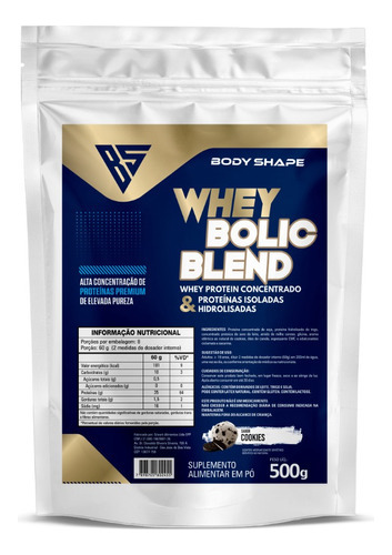 Whey Protein Bolic Refil 500g - Body Shape Cookies And Cream