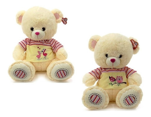 Oso Peluche X1 Oso Con Remera Surtido 33 Cm   Charko 5377