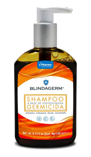 Shampoo Iodopovidona Blindagerm  240 Ml Auxiliar En Heridas