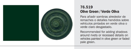 76519 Olive Green 35ml Vallejo Modelismo Model Wash