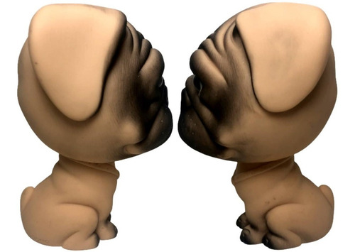 Imagem 3 de 4 de Boneco Cachorro Cachorrinho Bebê Pug Menino Mamadeira - Azul