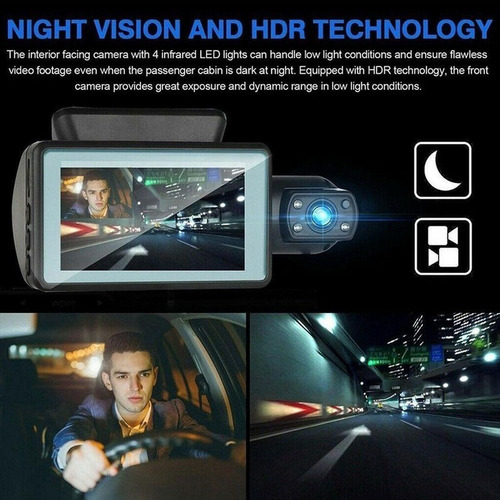 Cámara De Vigilancia For Vehículos Uber/taxi Con Doble