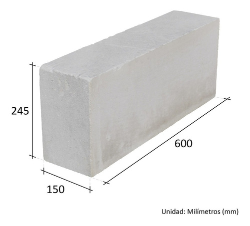 Bloque Hormigón Celular 15x24,5x60 (x2 Uni) Cerámicas Castro