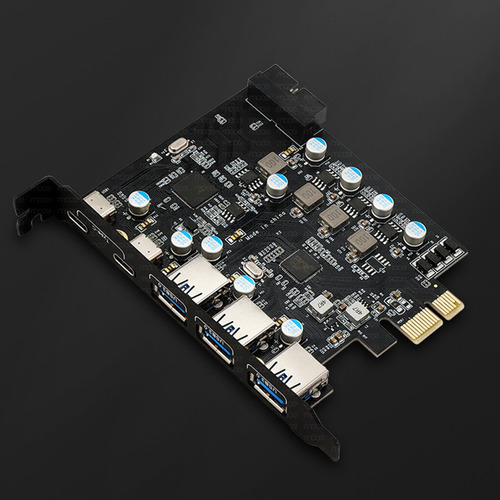 Tarjeta Pcie A Usb 3.0 5gbps Ancho De Banda 5 Puertos (3x Us