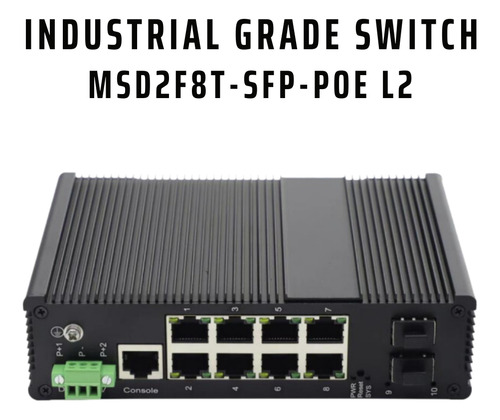 Switch Industrial 8p Ethernet Y 2p Fibra C/gestion