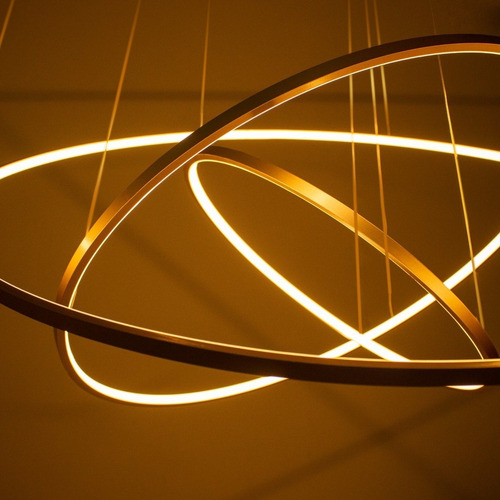 Imagem 2 de 5 de Pendente Birdie 80cm X 42cm Led 39w Rose Gold Bella Kw002e