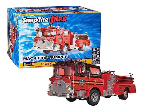 Revell Snaptite 85-1225 Mack Fire Pumper Escala 1:32, 60 Pie