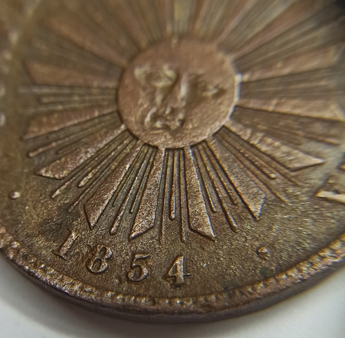 Moneda Cobre Antigua 1854 Argentina Cuatro Centavos. Divina!