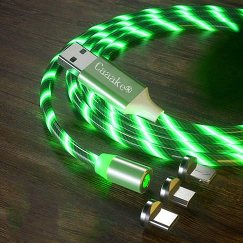 Cable Usb Magnetico 3 1 Iluminado Indicador Luz Led Para C