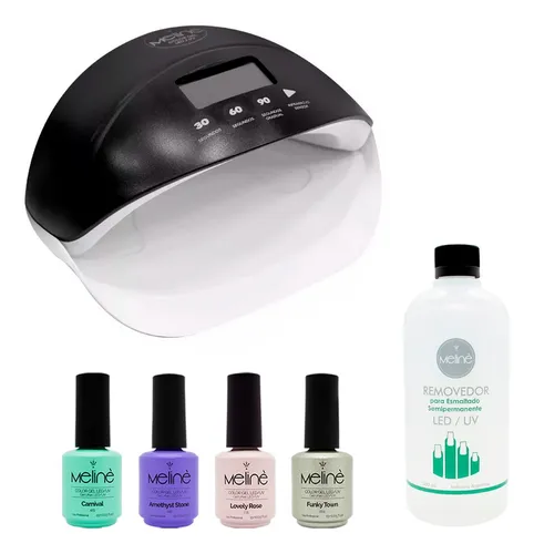 comprar Meline Cabina Magic 54w + 4 Esmaltes Gel On Off + Removedor