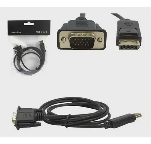 Cabo Adaptador Displayport Macho Para Vga Macho Novo