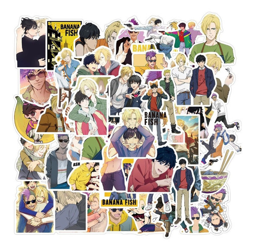 50 Stickers Anime Banana Fish