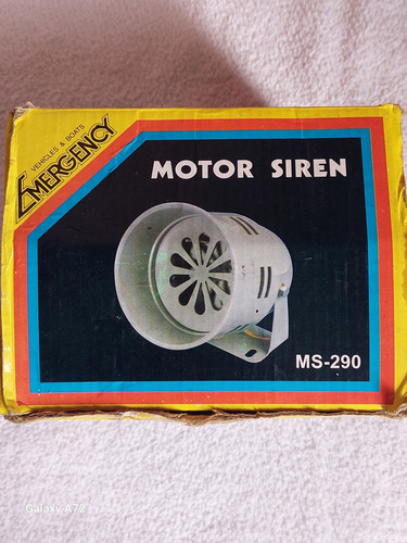 Alarma Motor De Sirena Marca Type Modelo Ms-290 12v Dc