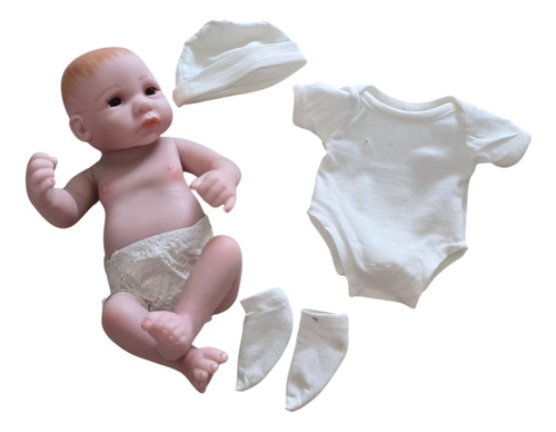 Muñeca Newborn Bebé Recién Nacido Articulada 28 Cm Silicona