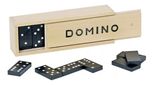 Juego De Mesa Domino De Viaje En Caja De Madera