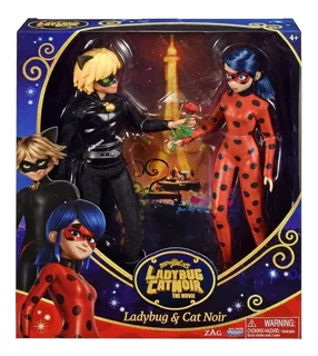 Miraculous Ladybug The Movie - Pack Ladybug Y Cat Noir 28 Cm