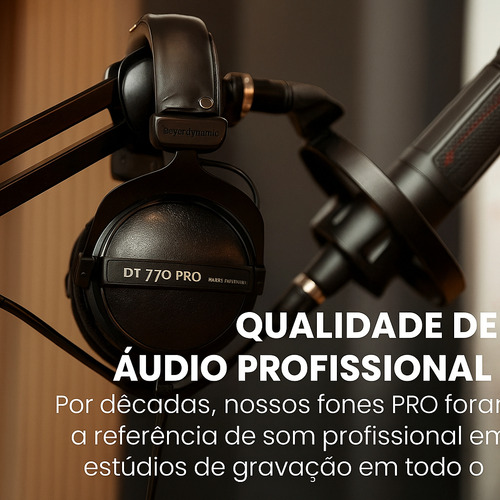 Fones De Ouvido Beyerdynamic Dt 770pro 80 Ohm Edição Limitad