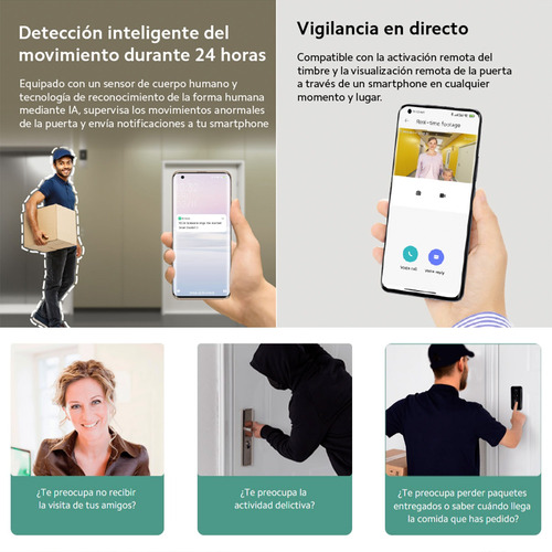Xiaomi Smart Doorbell 3 Timbre Inteligente Wifi Batería Negro