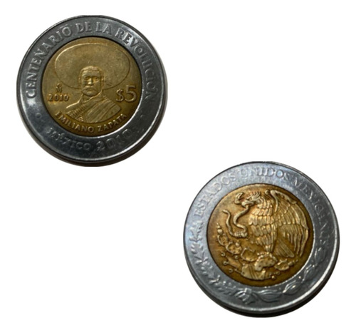 Moneda Emiliano Zapata De 5 Pesos Pieza