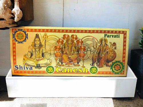 Billete Dorado Dios Shiva /ganesh /parvati Protection Suerte