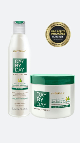 Kit Day By Day Abacate 500 Ml (shampoo + Máscara)