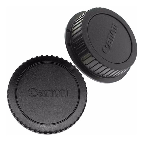 Kit Tapa Trasera Lente Y Tapa Cuerpo Con Logo Canon