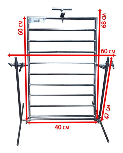 Imagen 2 de 10 de Parrilla Portátil Fogon Pinche Asador Libro Medium - Brasas®