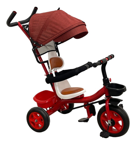 Triciclo Coche Infantil Manija Direccional Capota Gira 360°