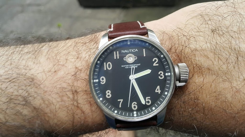 Relógio Nautica Militar A09595 Preto 2 Pulseiras