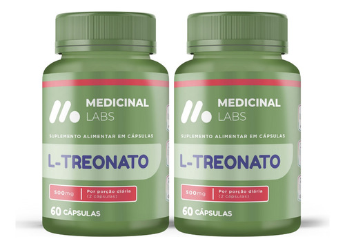 Kit 2 L Treonato 60 Caps Medicinal Labs