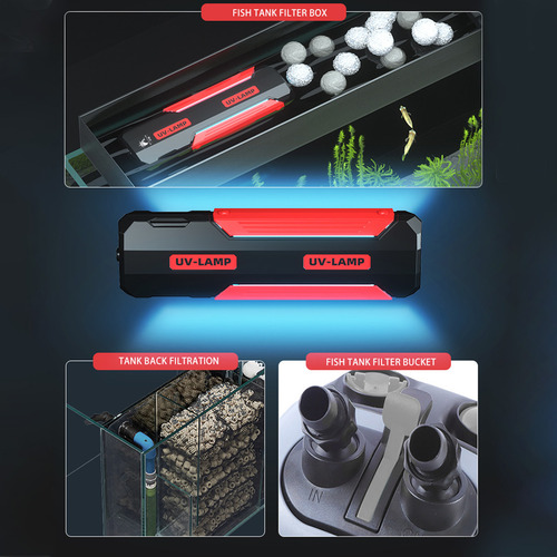Fish Tank Clean Light, 9 W, 220 V, Para Acuario, Extraíble E