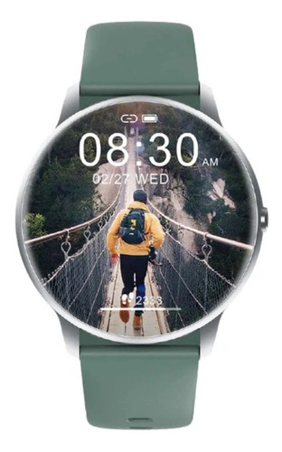 Imagen 1 de 1 de Smartwatch Imilab KW66 Smart Watch 1.28" caja de aleación de zinc silver malla green