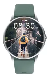 Smartwatch Imilab KW66 Smart Watch 1.28" caja 45.3mm de aleación de zinc silver, malla green de silicona