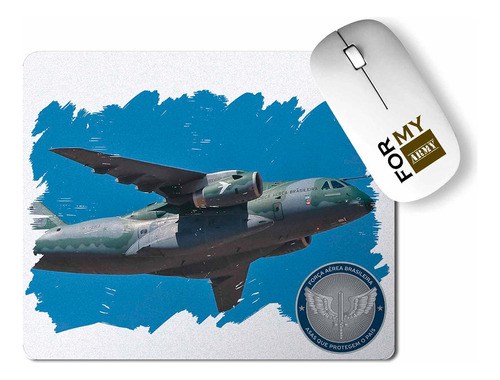 Mouse Pad Fab Avião Símbolo Força Aérea Brasileira