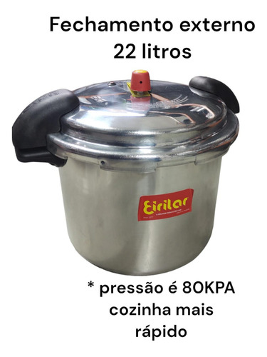 Panela De Pressao Fechamento Externo Com Alça 22 Litros
