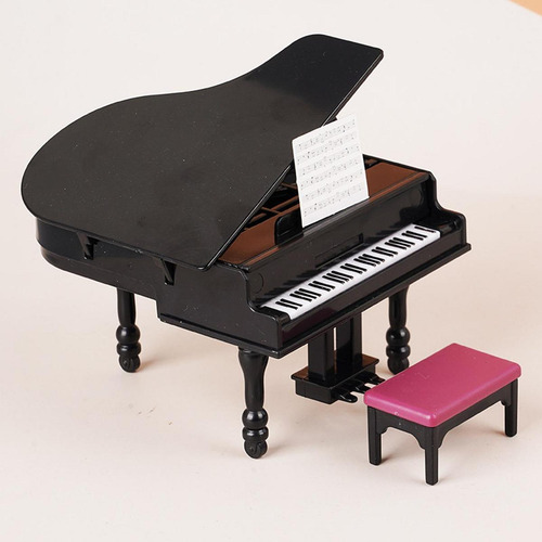 2 X 1/12 Casa De Muñecas Mini Piano De Cola Casa De