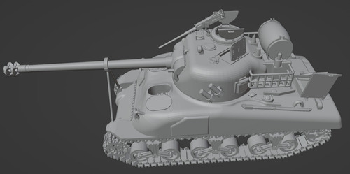 Sherman Repotenciado Impreso En 3d 1/72
