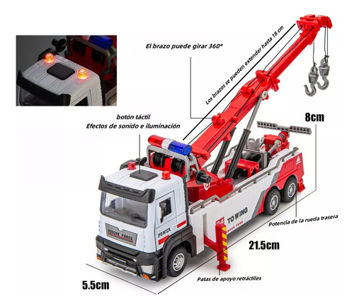 Crane Truck Toy Diecast Crane Model Em