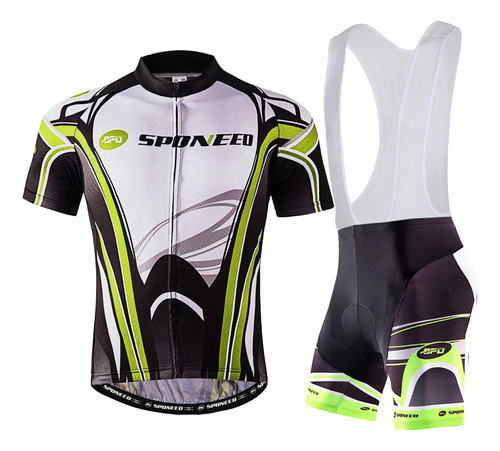 Sponeed Hombres Ciclismo Jersey Bib Shorts Montar Bicicletas